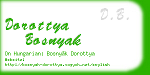 dorottya bosnyak business card